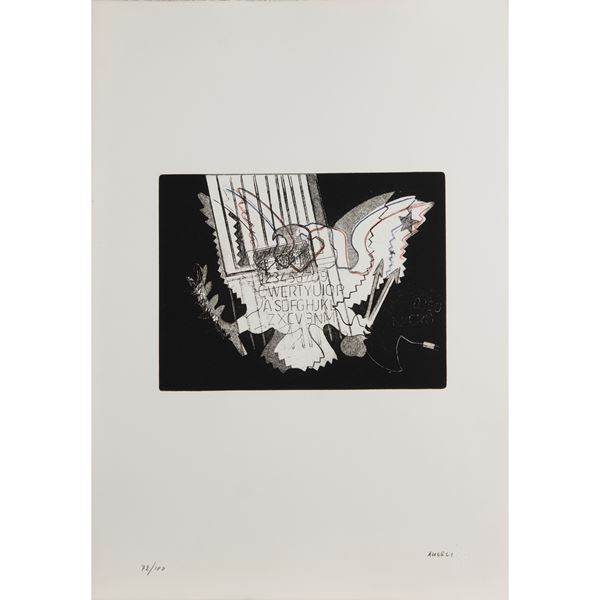 Franco Angeli  (Roma 1935 - 1988)  - Asta Manifesti d'Autore ed Opere del XX Secolo Web Only - Colasanti Casa d'Aste
