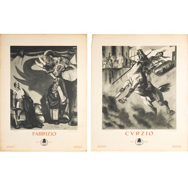 * Manifesti Gesta - Eroi - Esempi  (Roma, anni '30)  - Asta Manifesti d'Autore ed Opere del XX Secolo Web Only - Colasanti Casa d'Aste