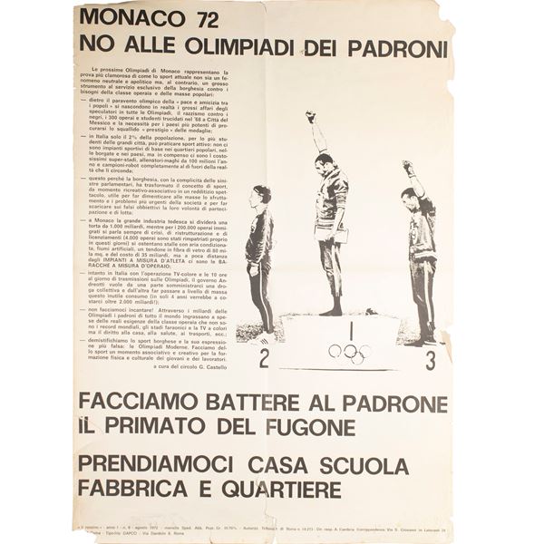 * Manifesto  (Roma, 1972)  - Asta Manifesti d'Autore ed Opere del XX Secolo Web Only - Colasanti Casa d'Aste