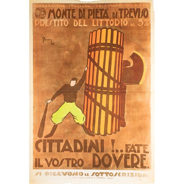 * Manifesto  (Italia, XX Sec.)  - Asta Manifesti d'Autore ed Opere del XX Secolo Web Only - Colasanti Casa d'Aste