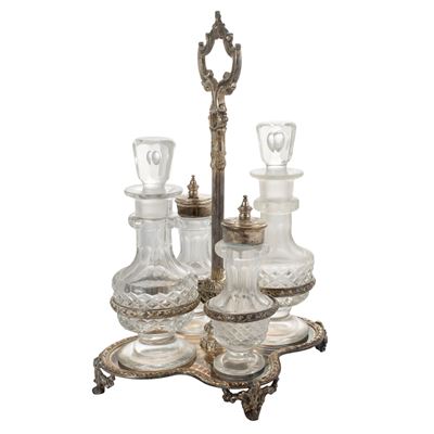 Oliera in Argento a Quattro Ampolle