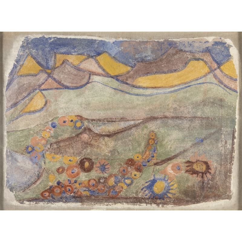 Liliana Lattanzi, Fantasia di colori (1980), strappo d'affresco