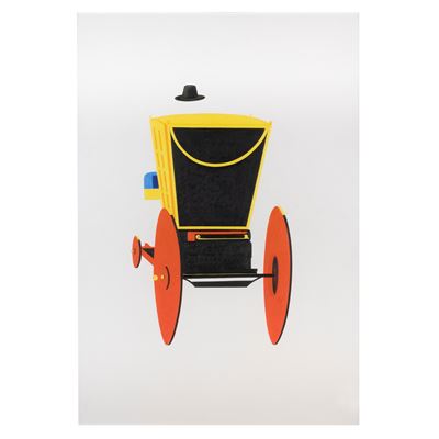 La carrozza fantasma, olio su tela