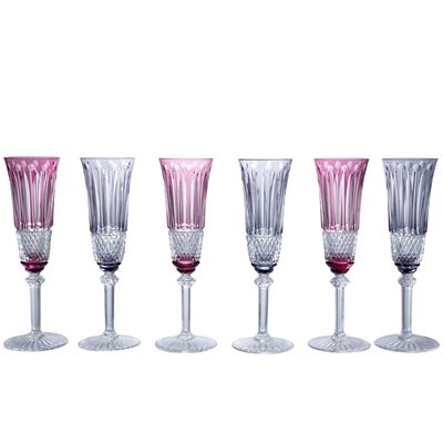 St. Louis, Dodici Flutes da Champagne in Cristallo Colorato