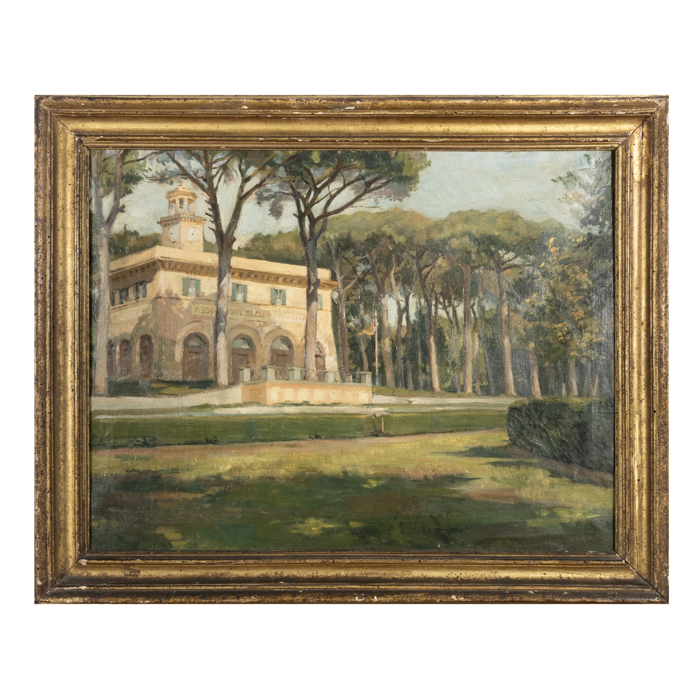 Onorato Carlandi, La Casina dell'Orologio, olio su tela