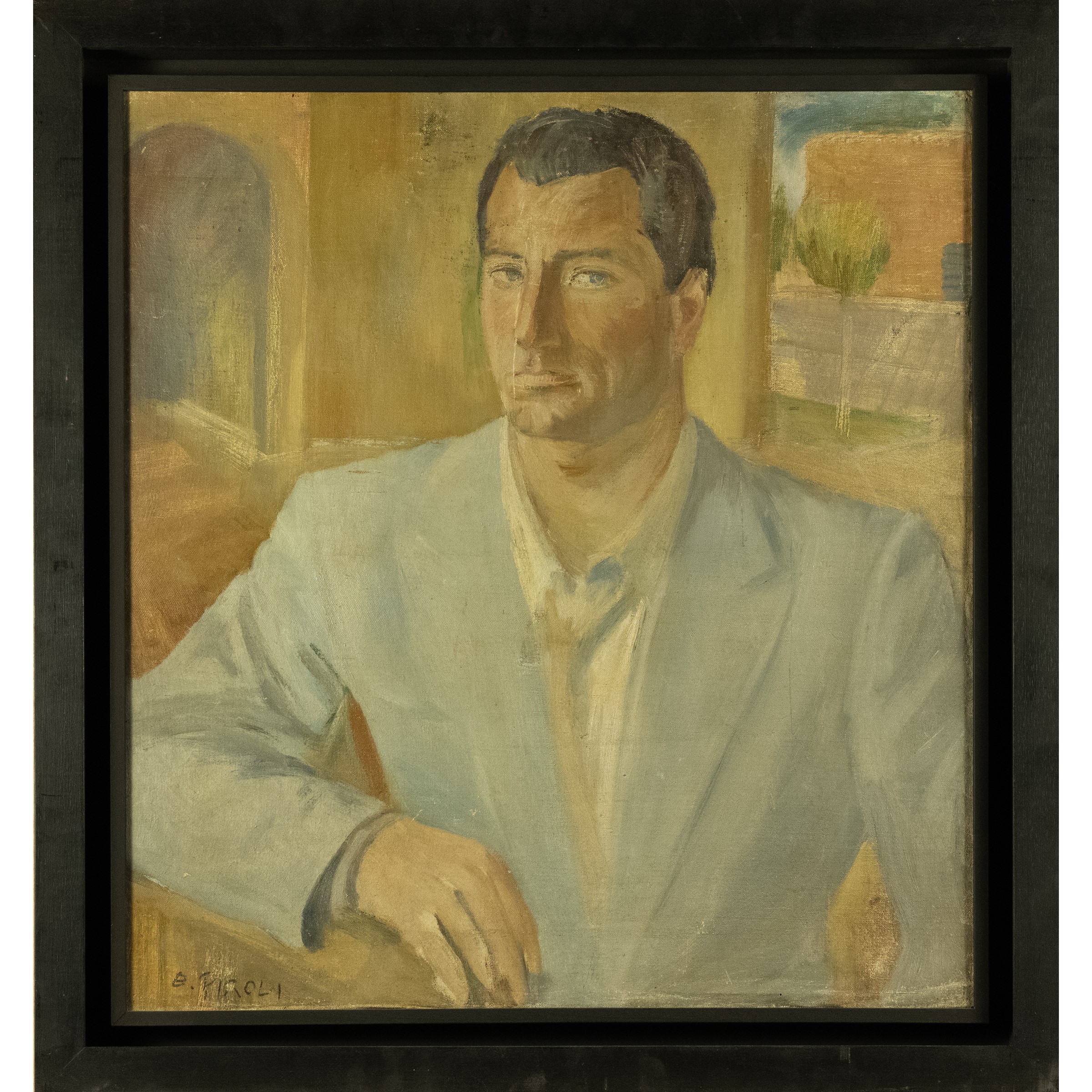 Ernesto Piroli - Ritratto maschile, olio su tela