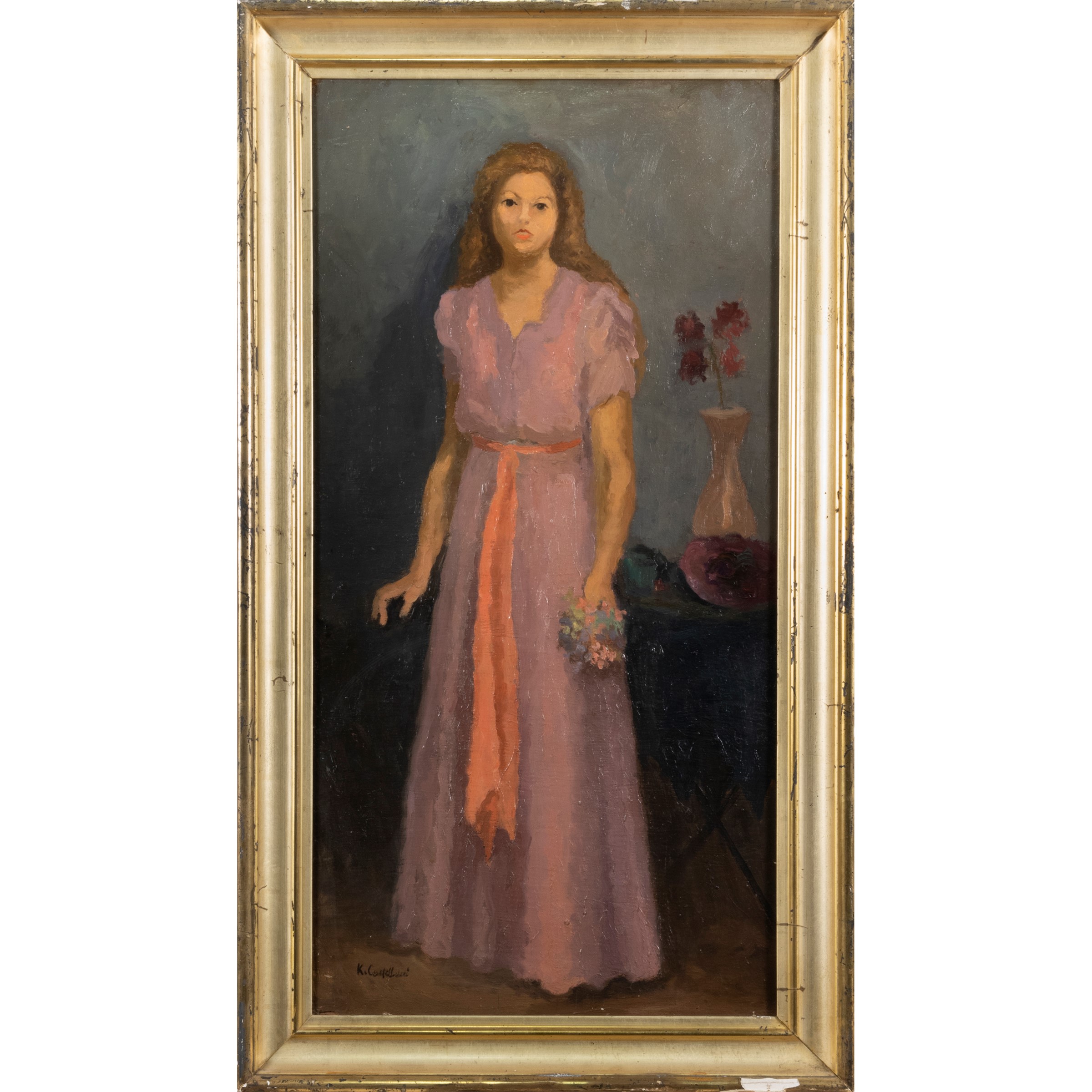 "Donna con mazzolino di fiori"