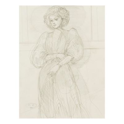 Figura femminile, matita su carta