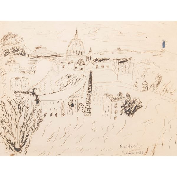 Antonietta Raphael - 'Roman landscape - San Pietro Dal Gianicolo'