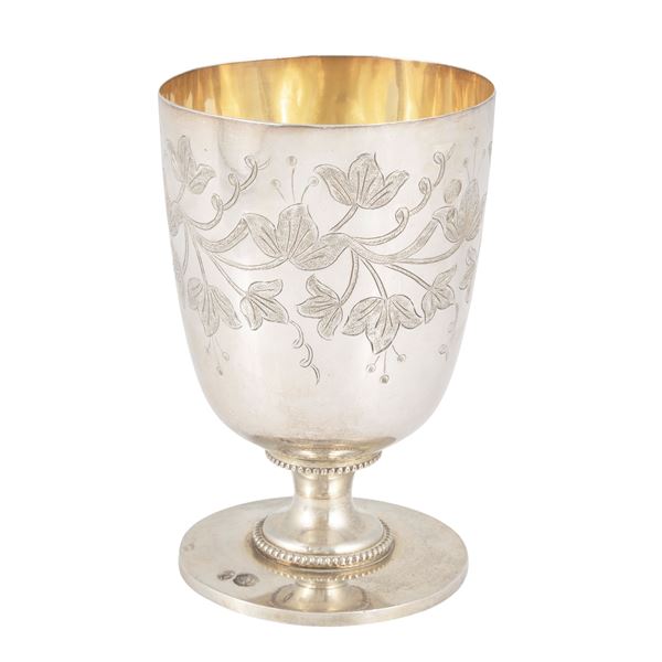 Silver and vermeil chalice