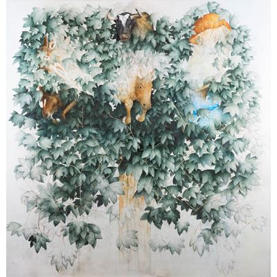 Albero della Vita, olio su tela