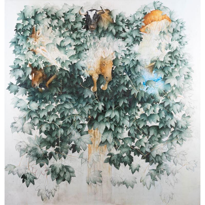 Marco Ercoli - Albero della Vita, olio su tela