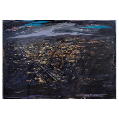 La Stazione, olio su tela, 200x280 cm, 1985