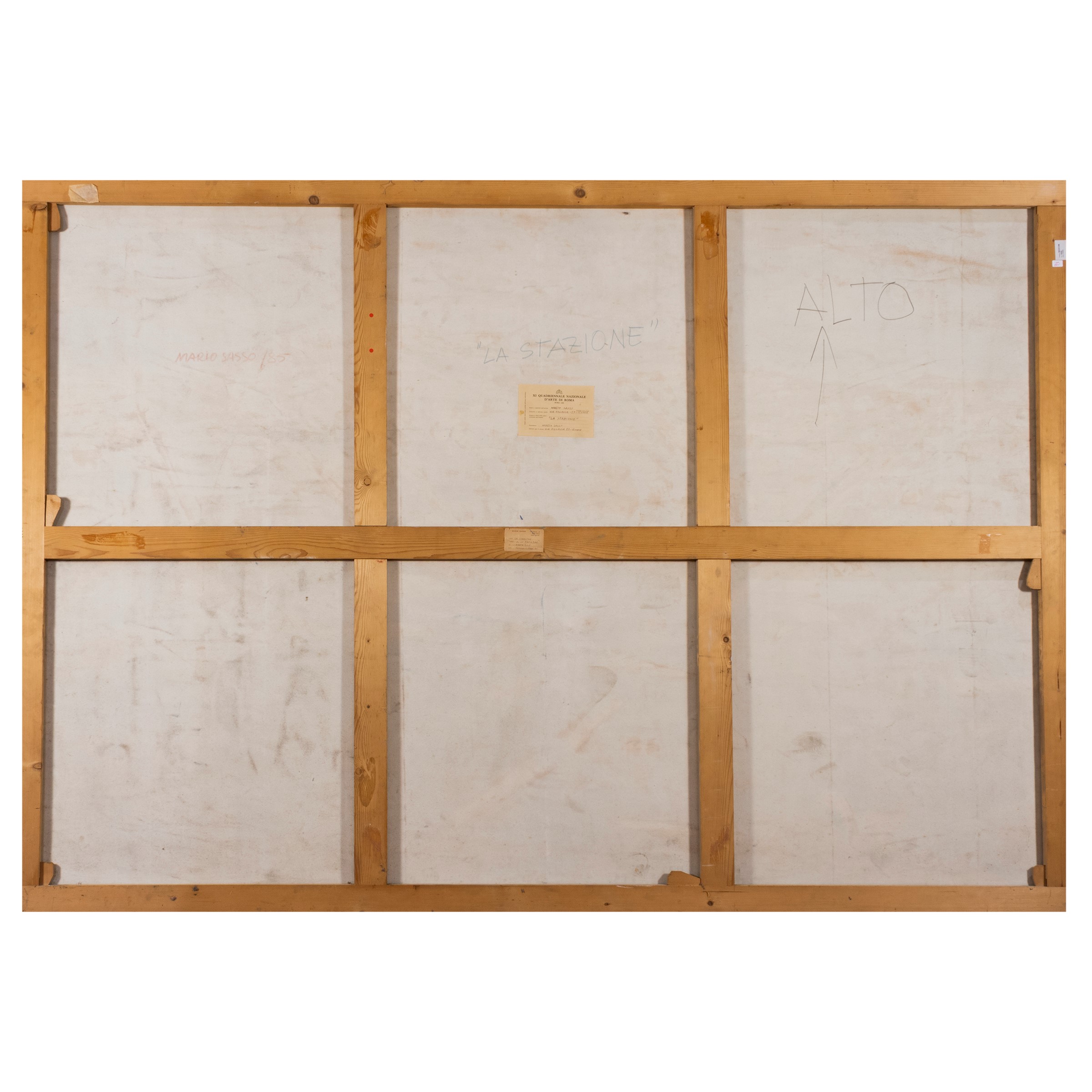 Mario Sasso - La Stazione, olio su tela, 200x280 cm, 1985