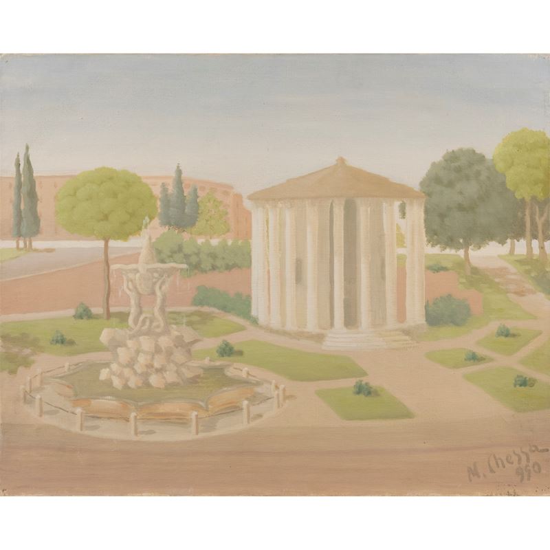 Mauro Chessa - Tempio di Vesta, olio su tela