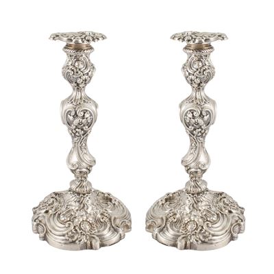 Coppia di Candelieri in Argento