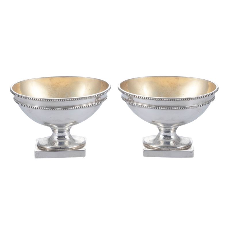Coppia di Saliere in Argento