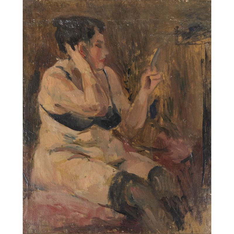 "Nudo di donna con specchio"