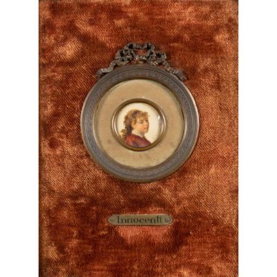 Camillo Innocenti, Ritratto di giovane, olio su carta