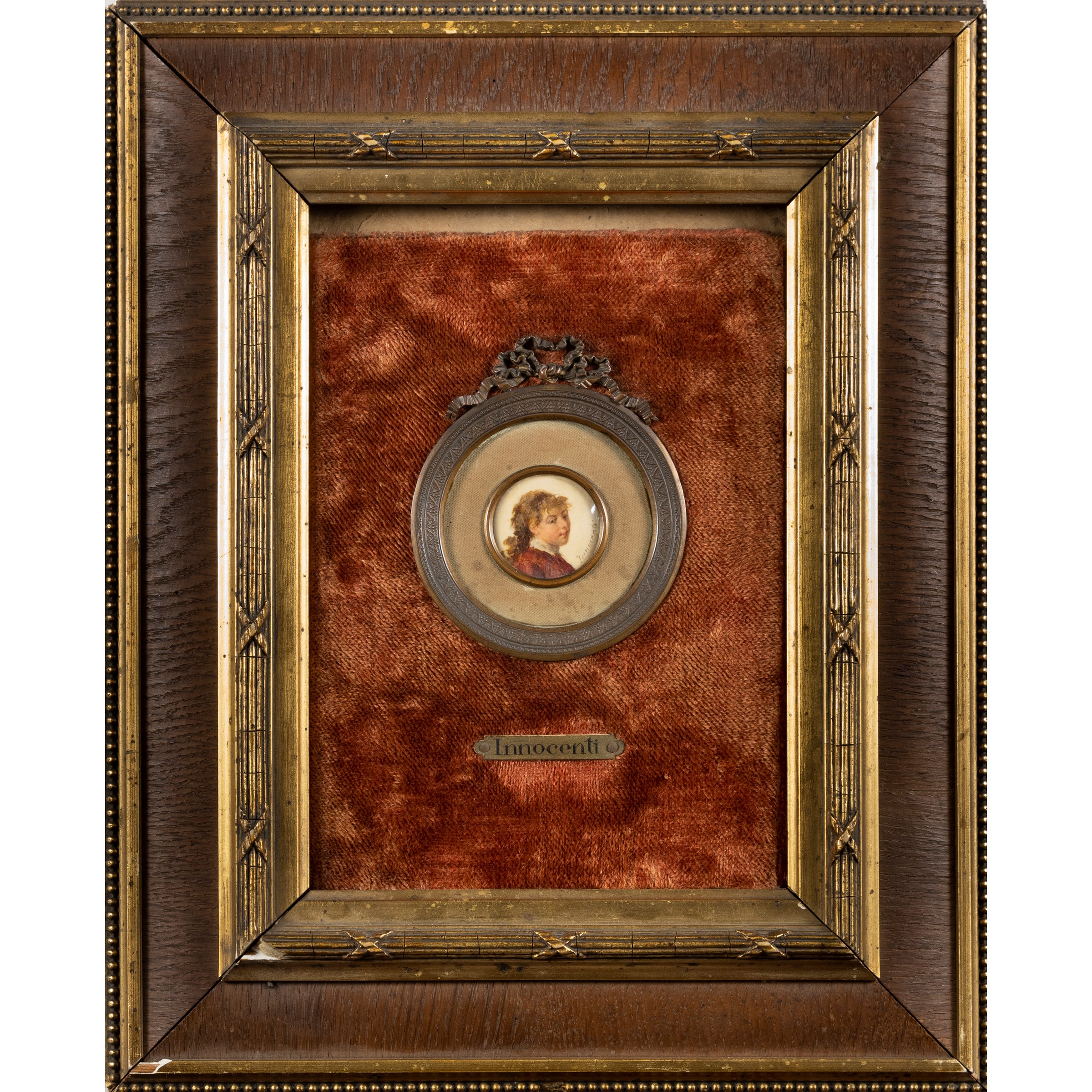 Camillo Innocenti, Ritratto di giovane, olio su carta