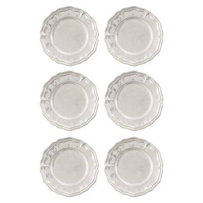 Set di Sei Piattini Portapane in Argento