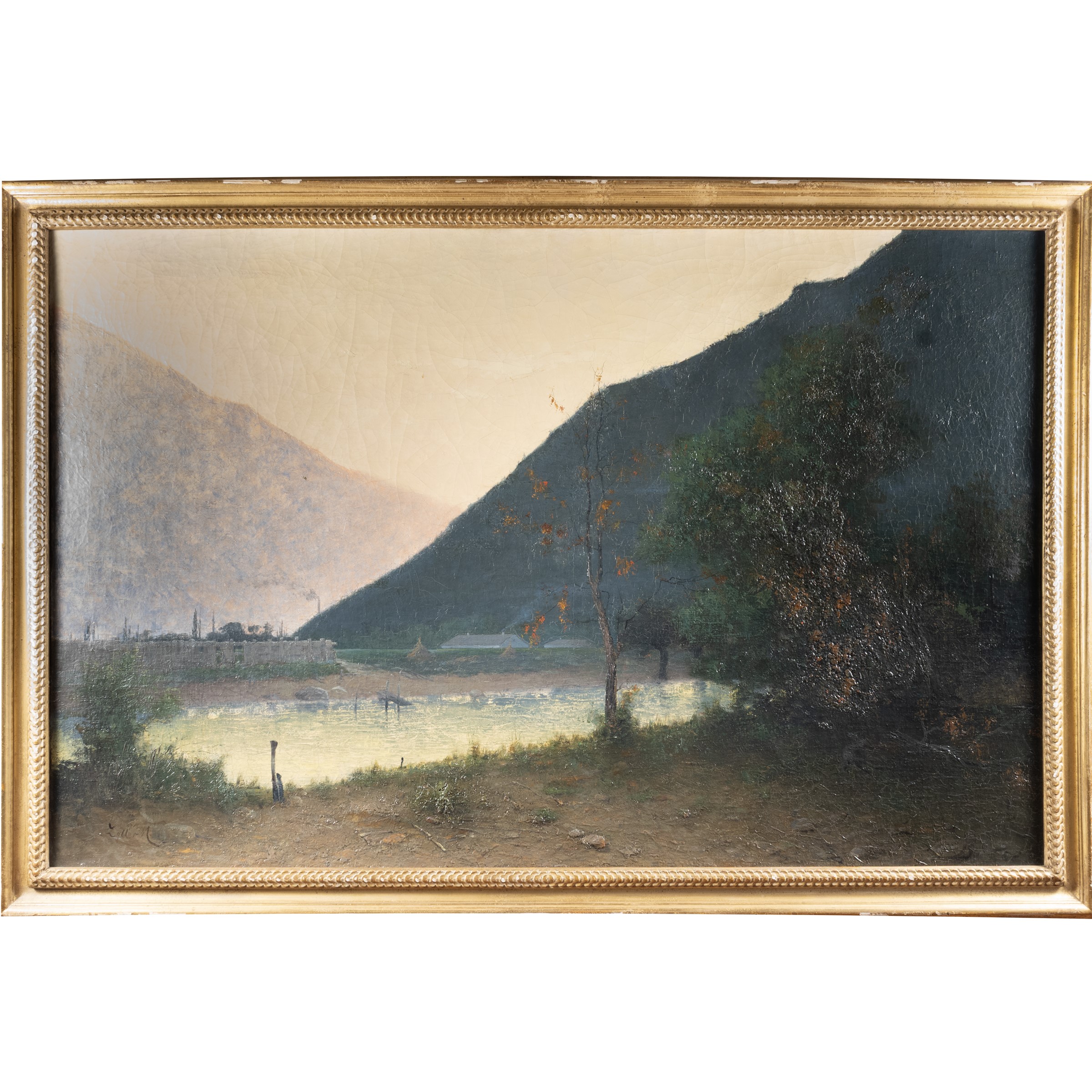Mihaly Zeller, Paesaggio, olio su tela