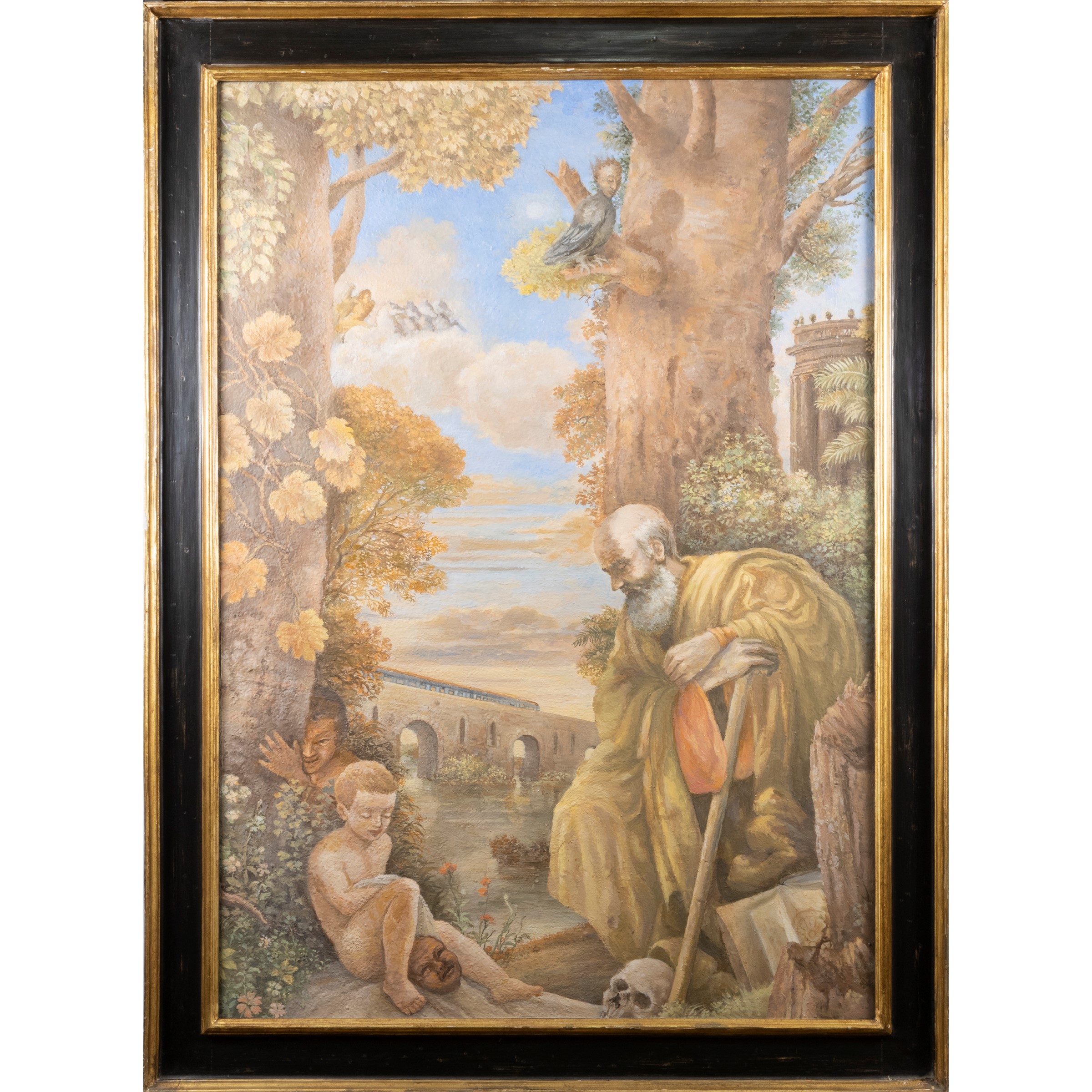 Franco Piruca - L'Oracolo, olio su tela, 100x70 cm, 1985
