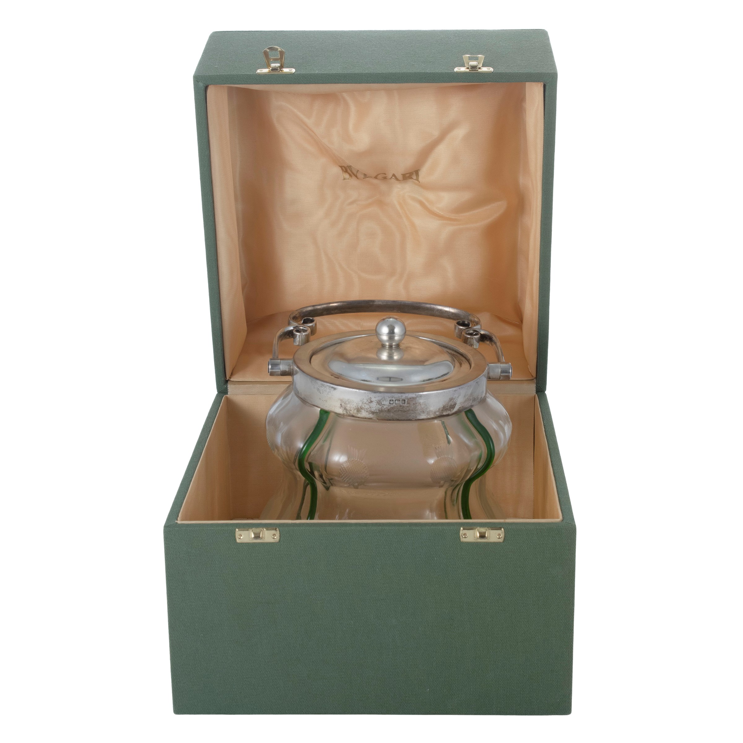 Portabiscotti in Argento e Vetro, Collezione Bvlgari