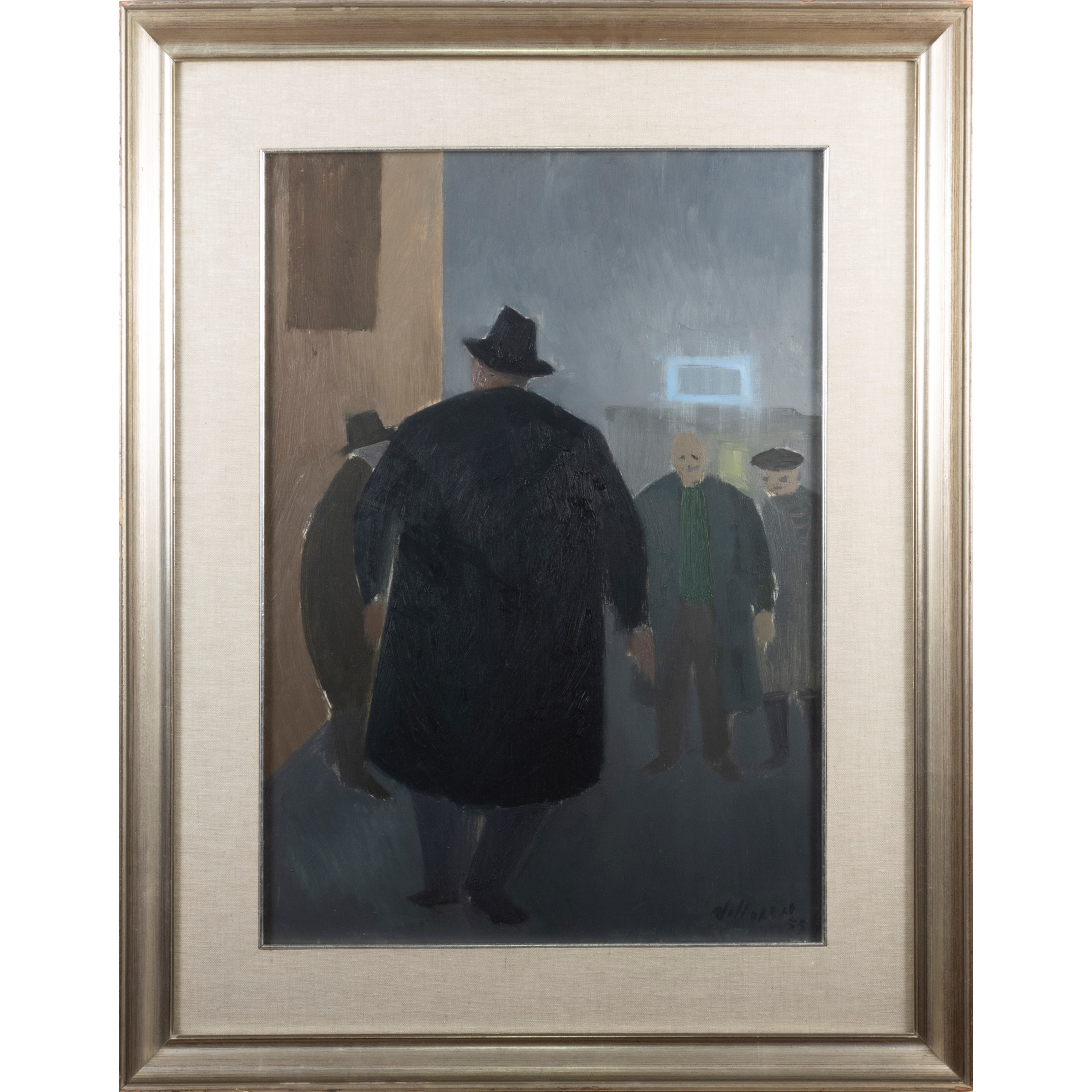 Franco Villoresi - Uomo di spalle, olio su tela