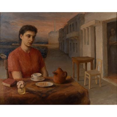 Viaggio in Turchia, olio su tela