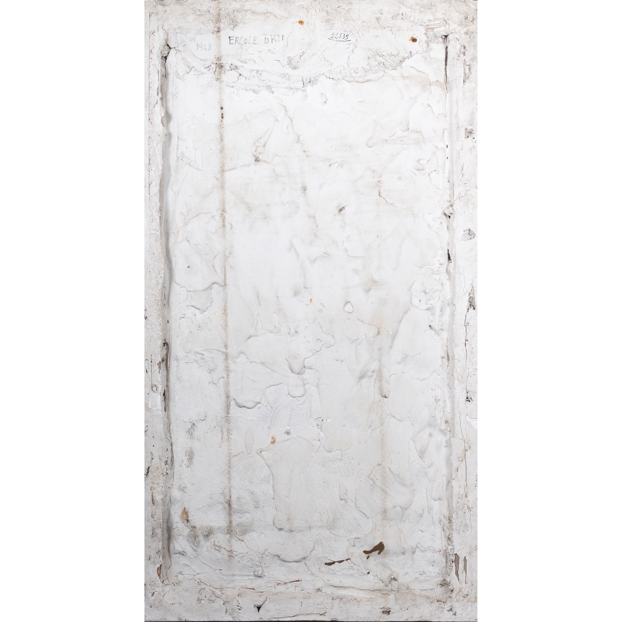 Ercole Drei - Bozzetto per porta di San Pietro - Motto Trinità, bassorilievo in gesso