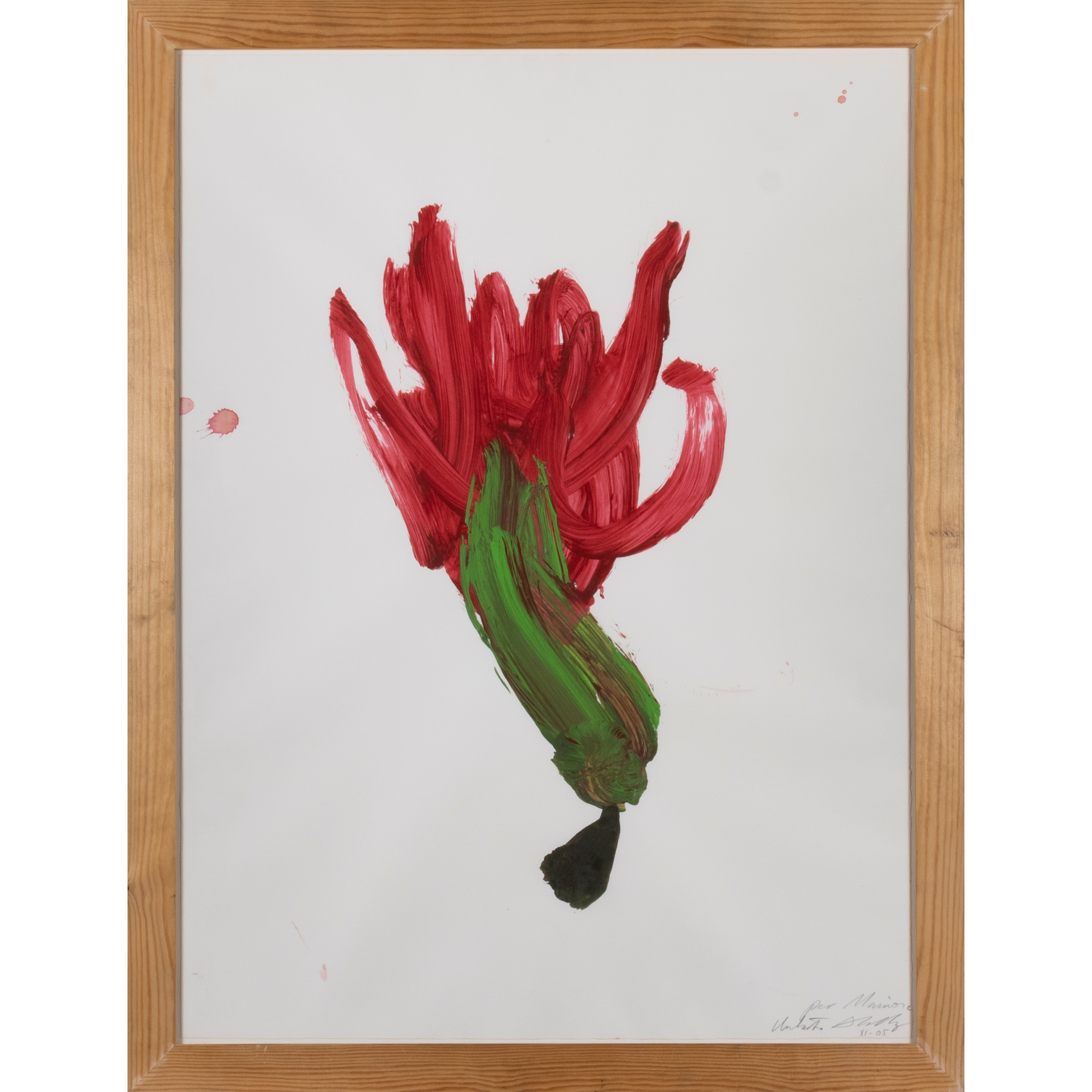 Alessandro Twombly - Senza titolo, olio su carta, 2005
