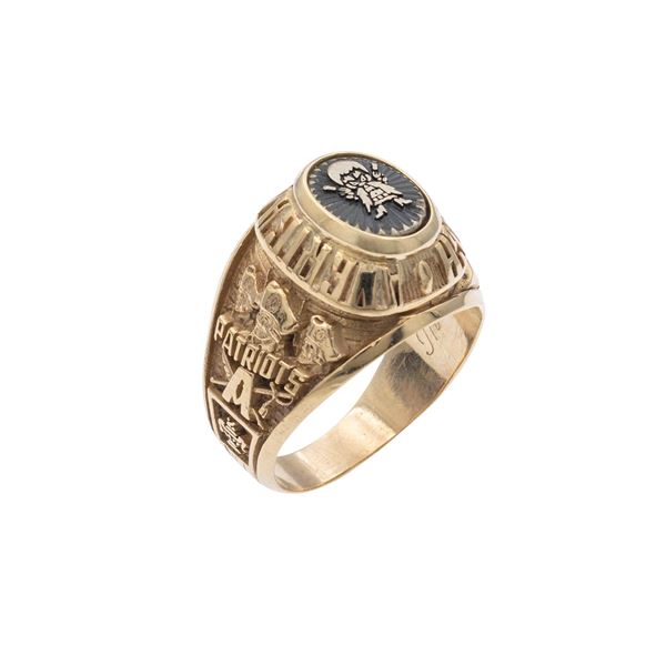 Anello college in oro giallo 10kt