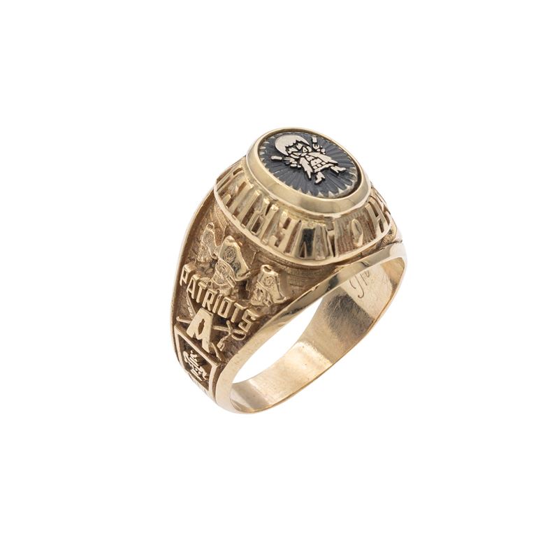 Anello college in oro giallo 10kt