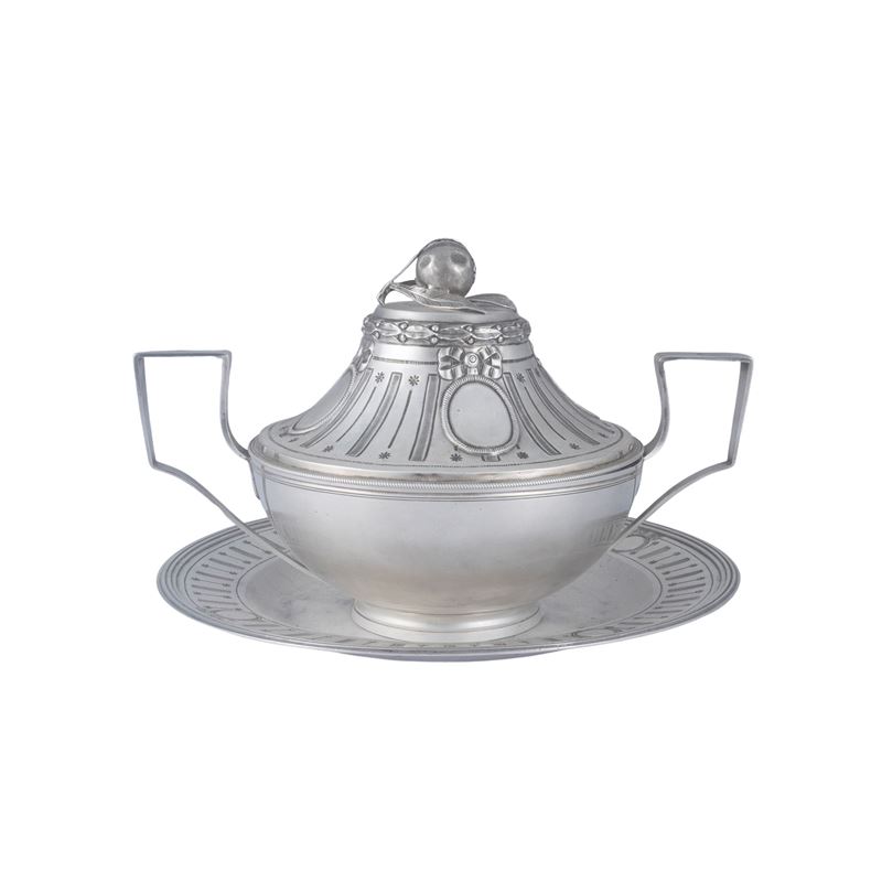 Tazza da Puerpera in Argento con Piatto