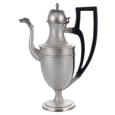 Caffettiera in Argento, Argentiere Luigi Montaldo, Assaggiatore Luigi Cirronis