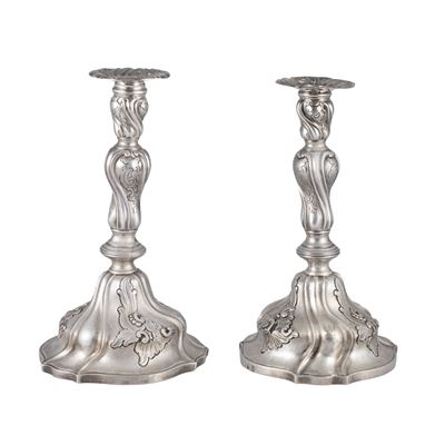 Coppia di Candelieri in Argento