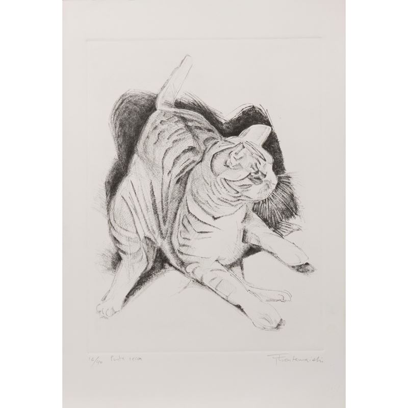 Takis Tsentemaidis - Gatto, puntasecca, es. 16/40