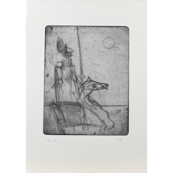 Mario Lattes - "Cavallo e cavaliere"