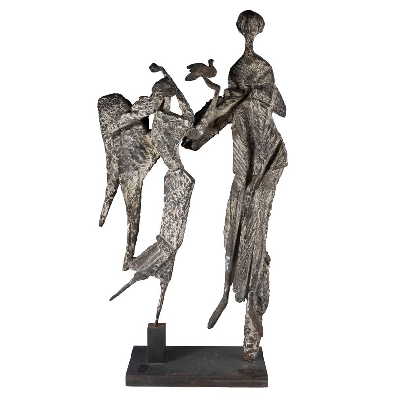 Angelo Biancini - Annunciazione, scultura in bronzo patinato