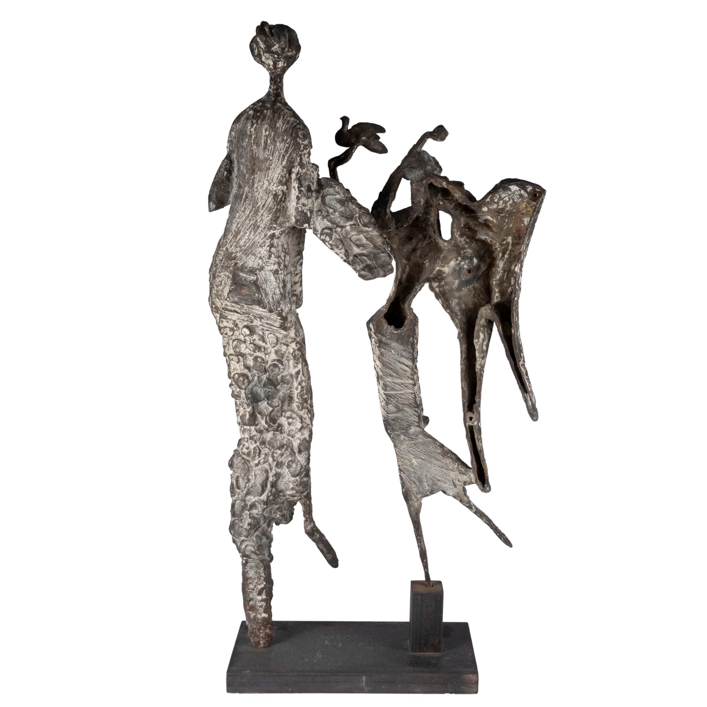 Angelo Biancini - Annunciazione, scultura in bronzo patinato