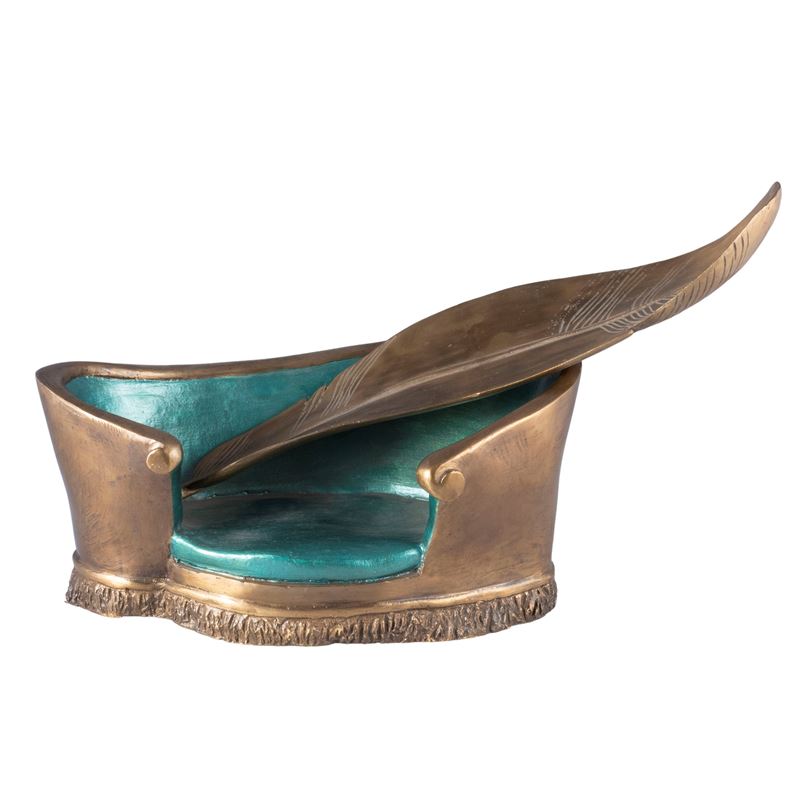 Alessandro Petromilli - Annunciazione - scultura in bronzo dorato e smaltato