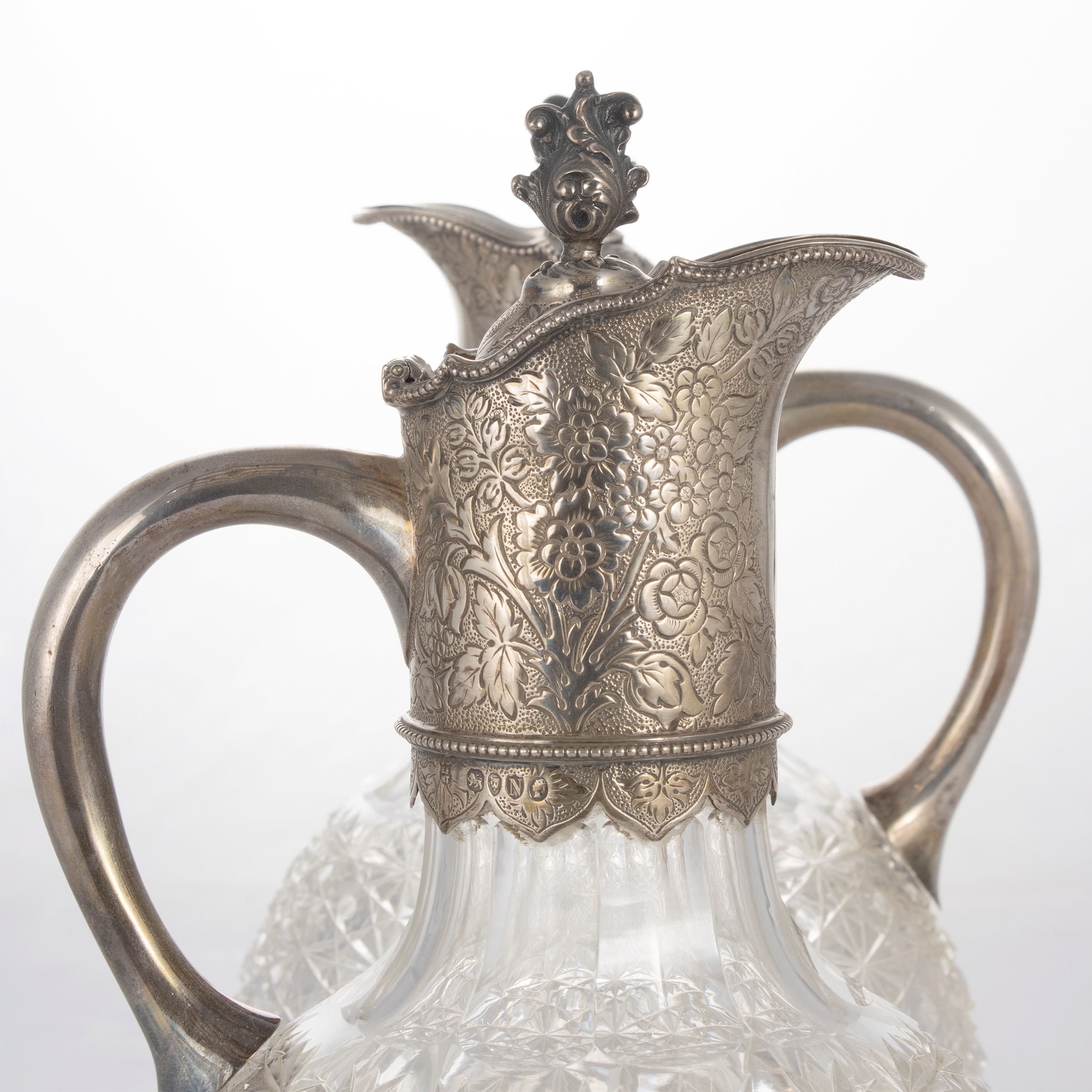 Coppia di Decanter in Cristallo e Argento
