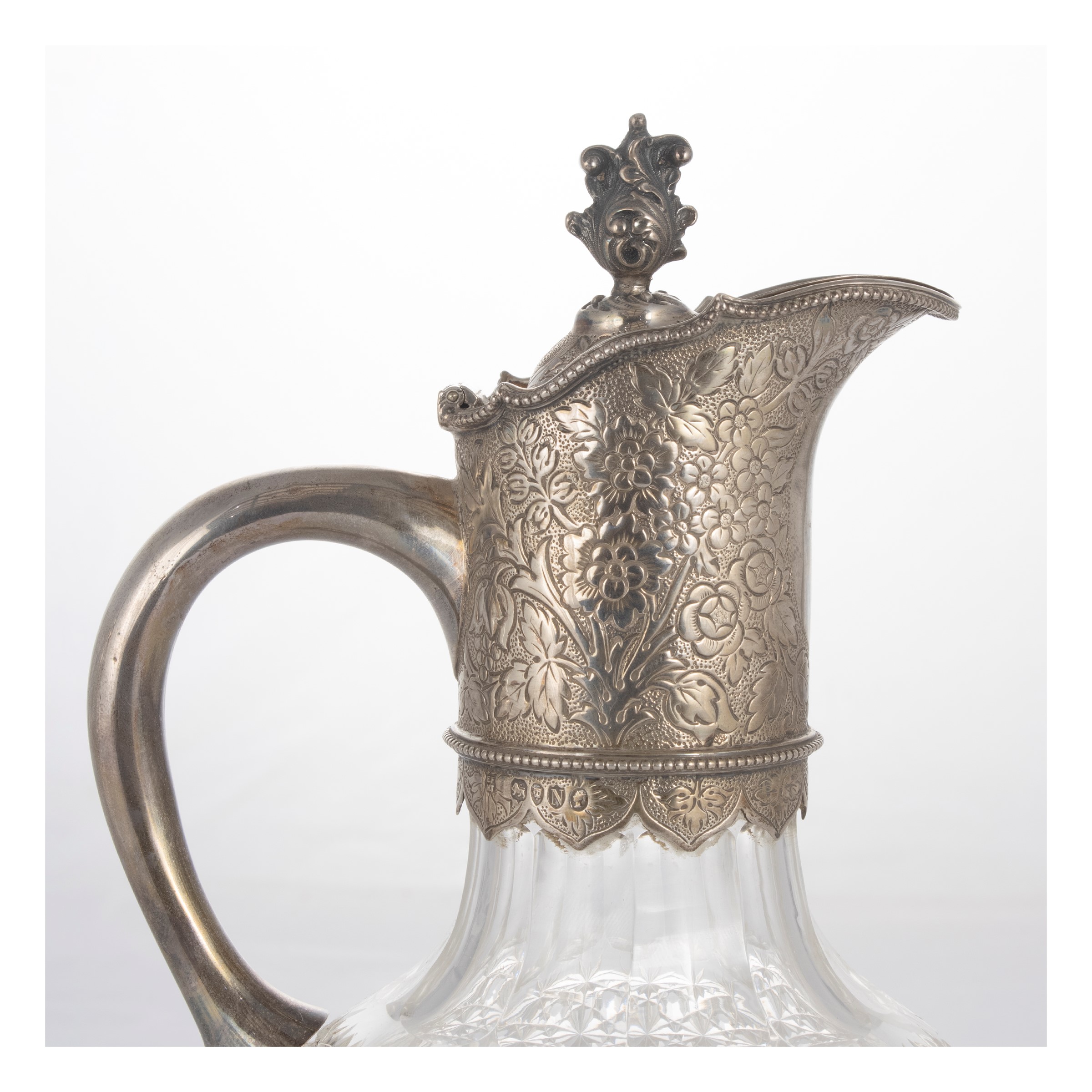 Coppia di Decanter in Cristallo e Argento