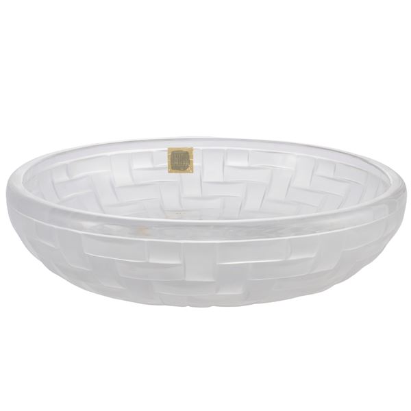 Lalique, centrotavola in vetro satinato
