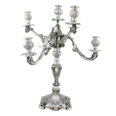 Grande Candelabro in Argento a Sette Luci