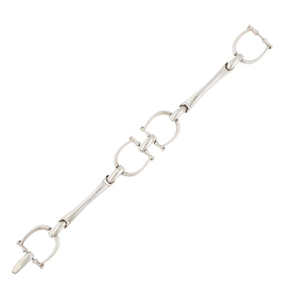 Bracciale staffe vintage in argento 925