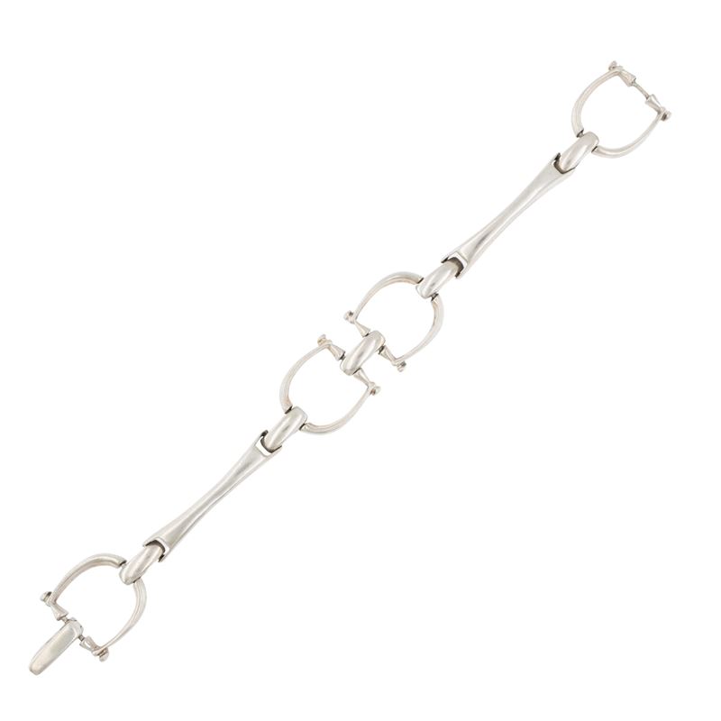 Bracciale staffe vintage in argento 925