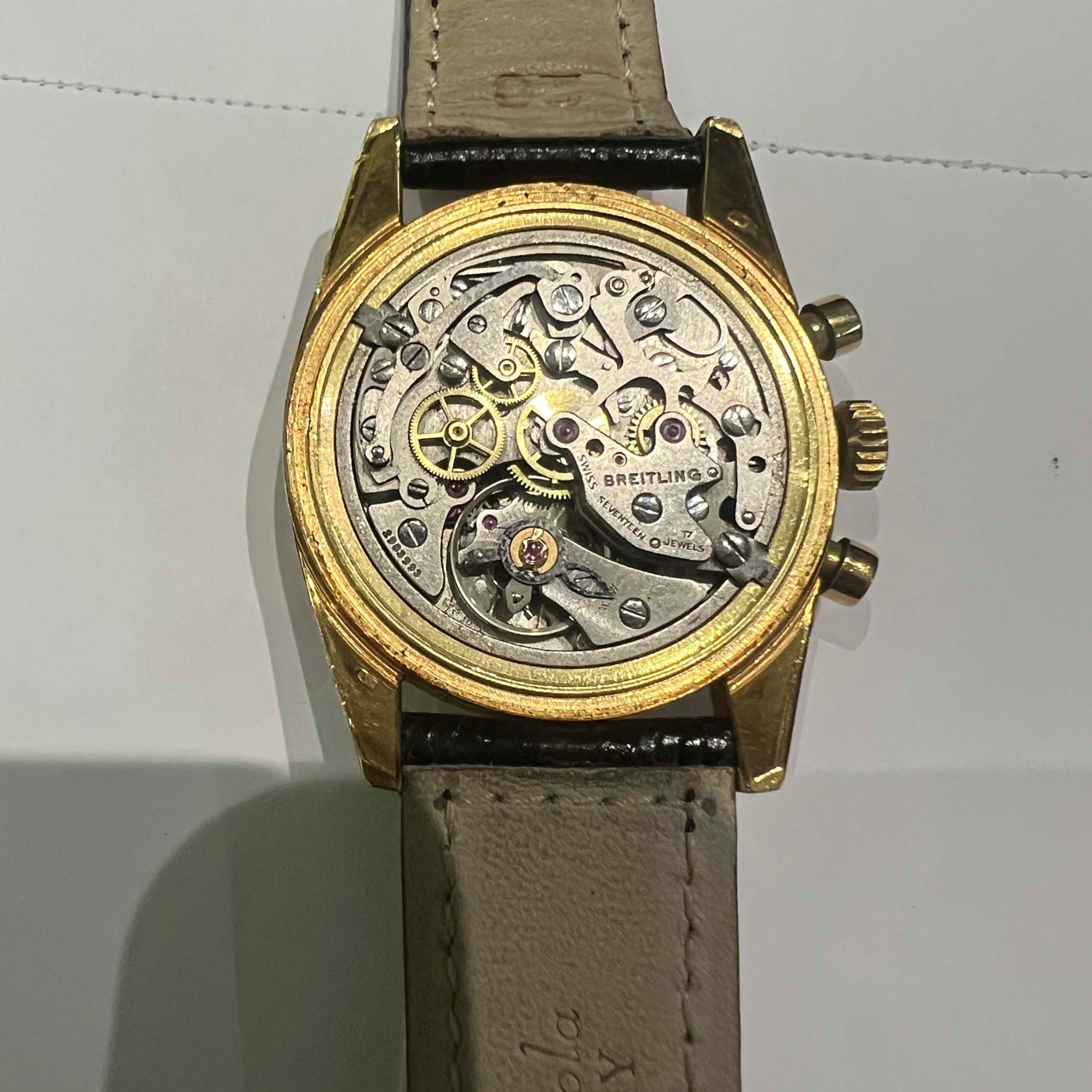 Breitling - Orologio cronografo bicompax da polso in oro giallo 18kt, Ref. 1023086
