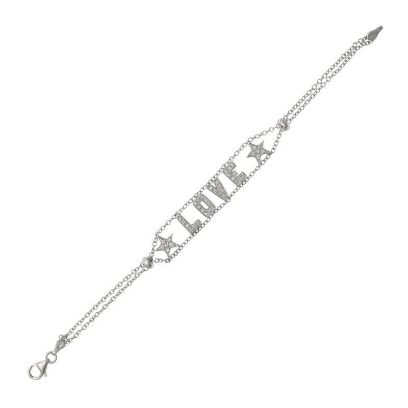 Bracciale Love in oro bianco 18kt e diamanti